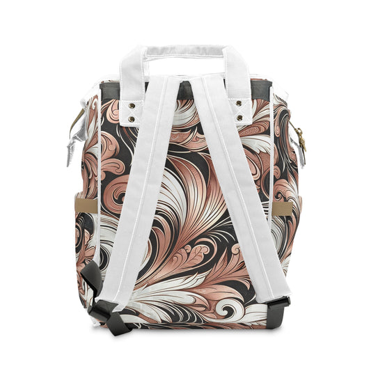 "Rose Gold Swirl Pack" - Laptop Backpack Rucksack Bag for Men Women, Water Resistant