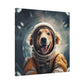 "Space Pup Print" - Framed Canvas Print Colourful Wall Art