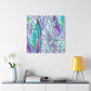 "Whimsical Winter Woods" - Framed Canvas Print Colourful Wall Art