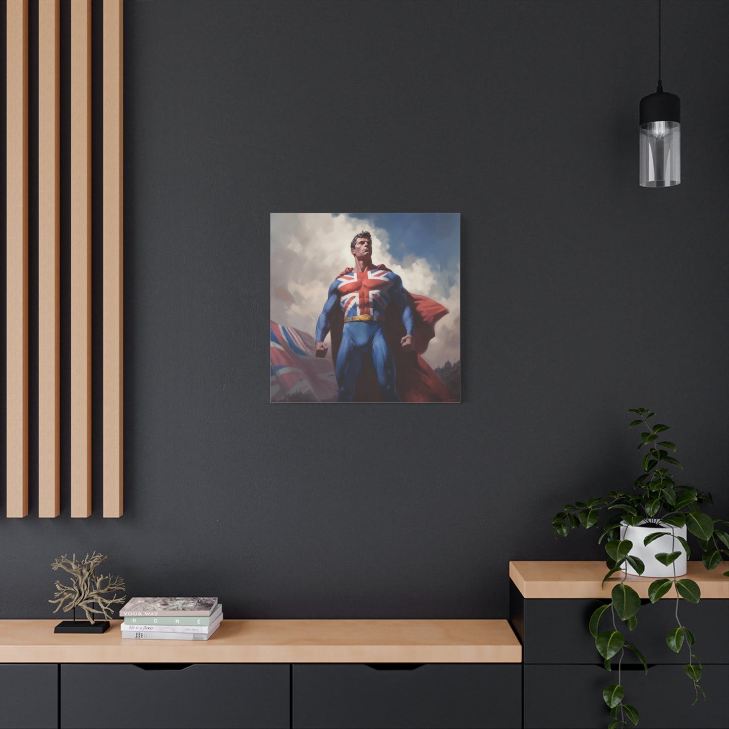 "Heroic Wall Art" - Framed Canvas Print Colourful Wall Art