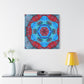 "Kaleidoscopic Dreamscape" - Framed Canvas Print Colourful Wall Art