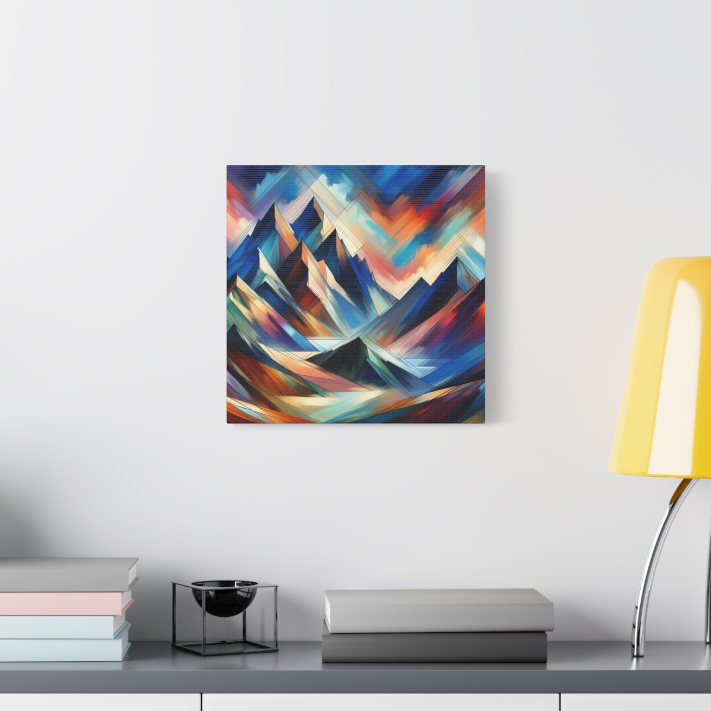 "Mystic Summit" - Framed Canvas Print Colourful Wall Art