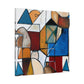 "Cubist Canvas Creations" - Framed Canvas Print Colourful Wall Art