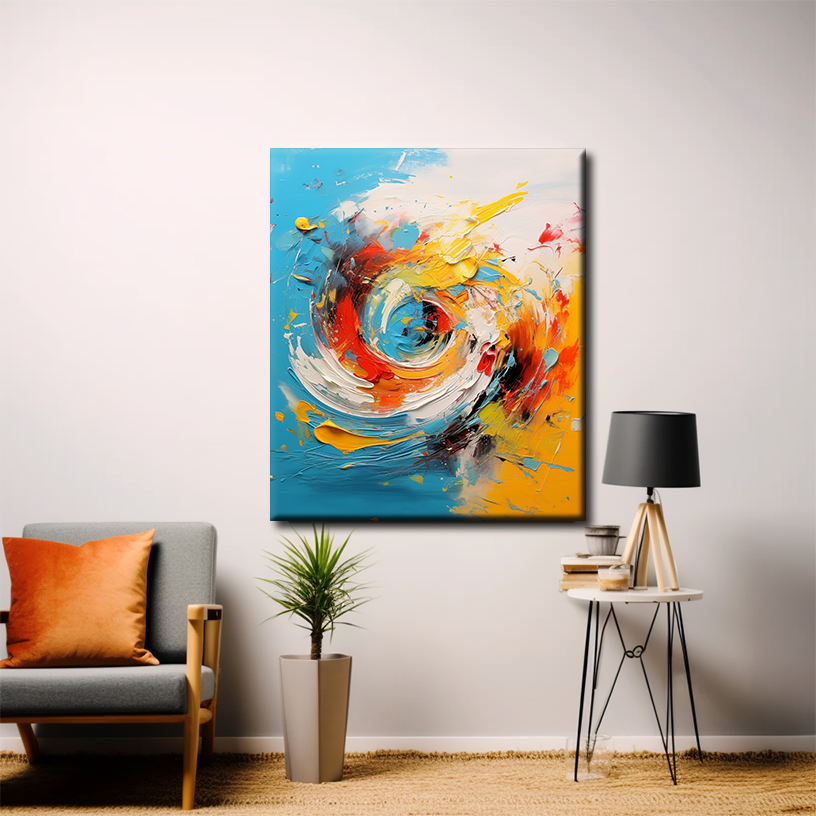 Splatter Symphony - Framed Canvas