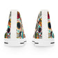 "Unleash Your Celebratory Spirit with Our Day of the Dead High-Top Sneaker: A Vibrant Fusion of Mexican Skulls and Colorful Textile Art"- High Top Trainers Fashion Sneakers