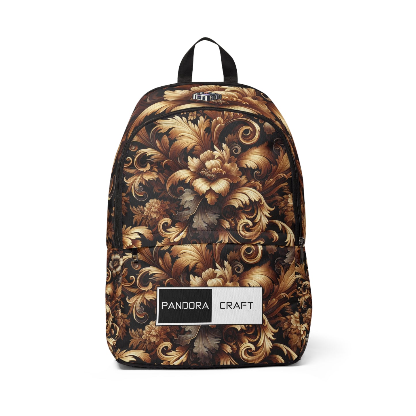 "Scrolling Floral Pack" - Laptop Backpack Rucksack Bag for Men Women, Water Resistant