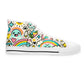 "Playful Kicks: A Charming High-Top Sneaker featuring a Whimsical Smiley Pattern" - High Top Trainers Fashion Sneakers