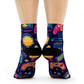 "Emoji-tastic Crew Socks: Adorable Designs for Every Mood!" - Men and Women Crew Socks Combed Athletic Sports Casual Classic