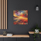 "Vibrant Earthscape" - Framed Canvas Print Colourful Wall Art