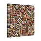 "Native Geometry" - Framed Canvas Print Colourful Wall Art