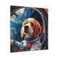 "Pawsome Space Art" - Framed Canvas Print Colourful Wall Art