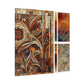 "Art Nouveau Texture Wall Print" - Framed Canvas Print Colourful Wall Art