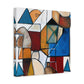 "Cubist Canvas Creations" - Framed Canvas Print Colourful Wall Art