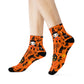 "Spooky Style: Hauntingly Fun Halloween Pattern Crew Socks - Perfect for Trick or Treating and Costume Parties!" - Men and Women Crew Socks Combed Athletic Sports Casual Classic