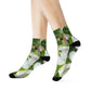 "Spring Blossom Collection: Delicate Apple Blossom Crew Socks in Refreshing Orchard-Inspired Textile" - Men and Women Crew Socks Combed Athletic Sports Casual Classic