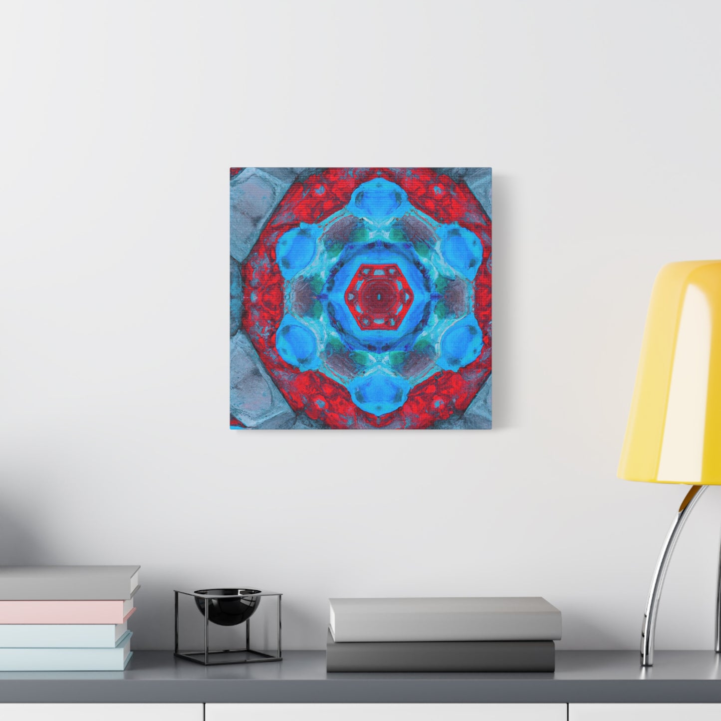 "Kaleidoscopic Dreamscape" - Framed Canvas Print Colourful Wall Art