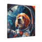 "Pawsome Space Art" - Framed Canvas Print Colourful Wall Art