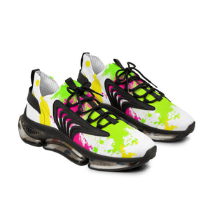 "Watercolor Blaze: Colorful Splatter Sneakers for the Athletic Artist" - Shoes Athletic Tennis Sneakers Sports Walking Shoes