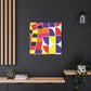 "Optical Visionscape" - Framed Canvas Print Colourful Wall Art