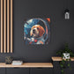 "Pawsome Space Art" - Framed Canvas Print Colourful Wall Art