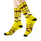 "Lichtenstein Collection: Premium Pop Art Crew Socks with Playful Dotted Designs" - Men and Women Crew Socks Combed Athletic Sports Casual Classic