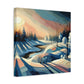 "Winter's Glow" - Framed Canvas Print Colourful Wall Art