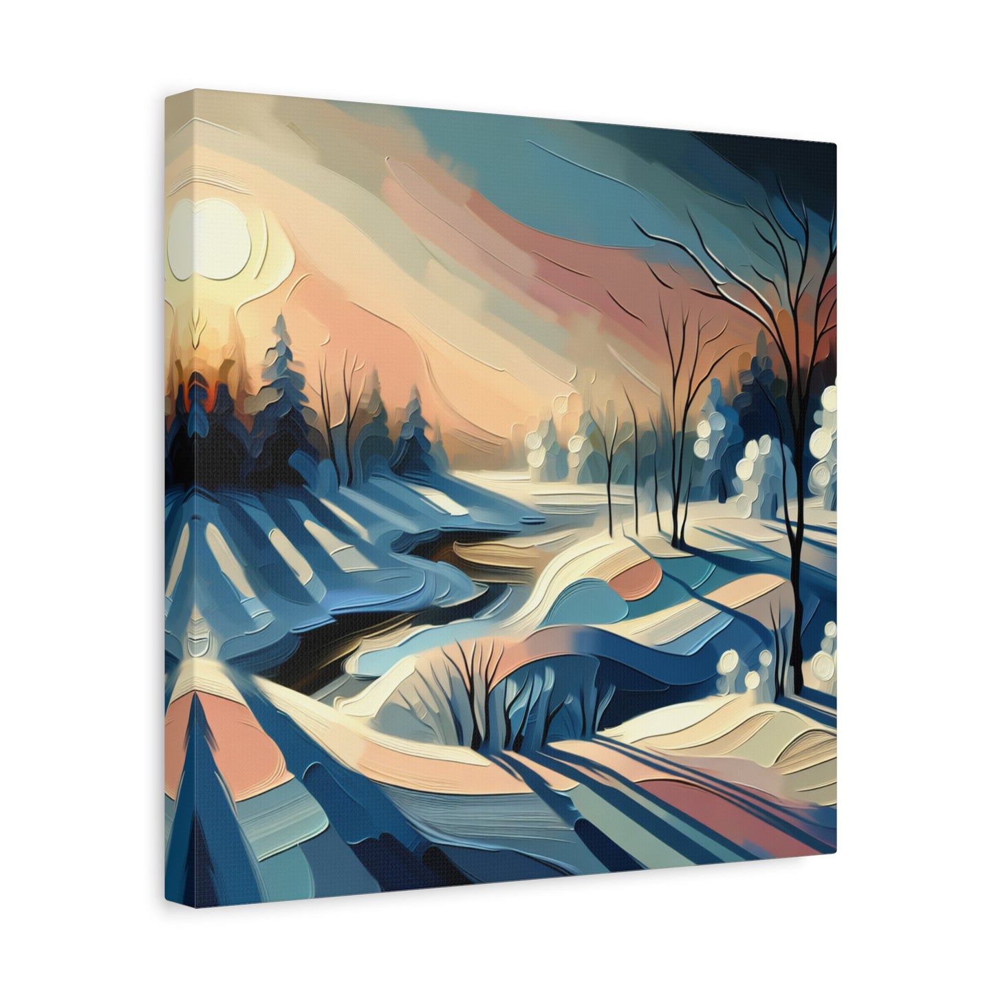 "Winter's Glow" - Framed Canvas Print Colourful Wall Art