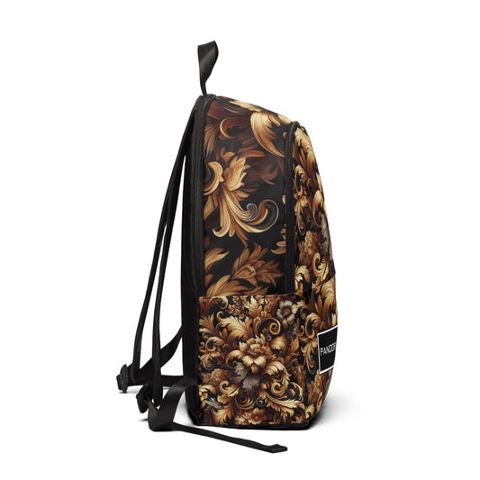 "Scrolling Floral Pack" - Laptop Backpack Rucksack Bag for Men Women, Water Resistant