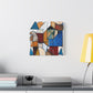 "Cubist Canvas Creations" - Framed Canvas Print Colourful Wall Art