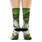 "Spring Blossom Collection: Delicate Apple Blossom Crew Socks in Refreshing Orchard-Inspired Textile" - Men and Women Crew Socks Combed Athletic Sports Casual Classic