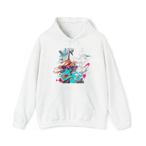 "Graffiti Oversized Hoodie" - Pullover Hooded Sweatshirts Long Sleeve