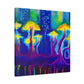 1. "Enchanted Fungi Cityscape"
2. "Luminous Urban Symphony"
3. "Melodic Wave Abstraction" - Framed Canvas Print Colourful Wall Art