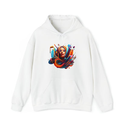 "Graffiti-Cozy Hoodie" - Pullover Hooded Sweatshirts Long Sleeve