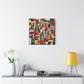 "Mondrian Muse" - Framed Canvas Print Colourful Wall Art