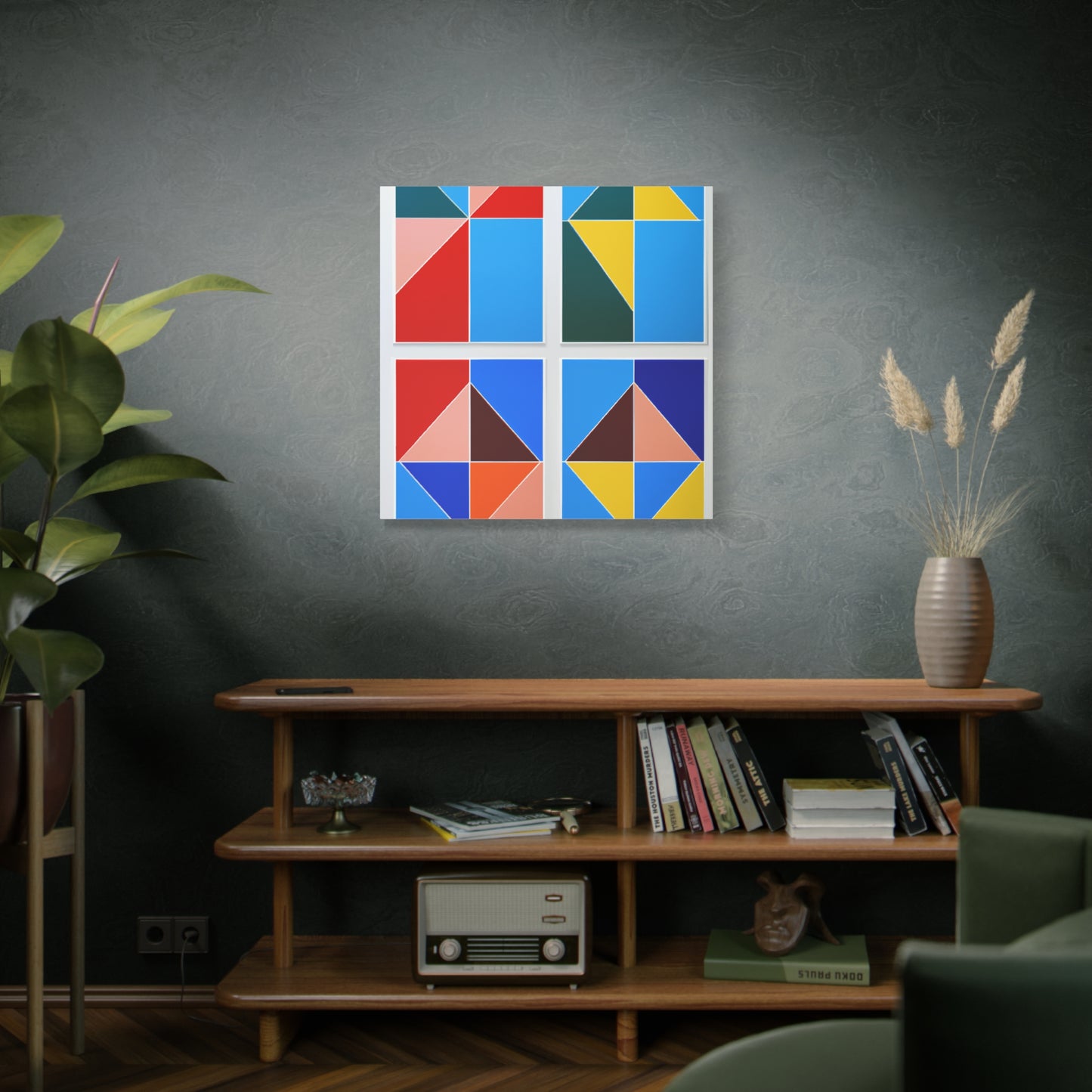 Geometric Triad Art - Canvas