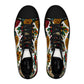 "Day of the Dead Delight High-Top Sneaker: A Vibrant Tribute to Mexican Traditions with Intricate Skull & Floral Motifs in Lively Red, Blue, Green, and - High Top Trainers Fashion Sneakers