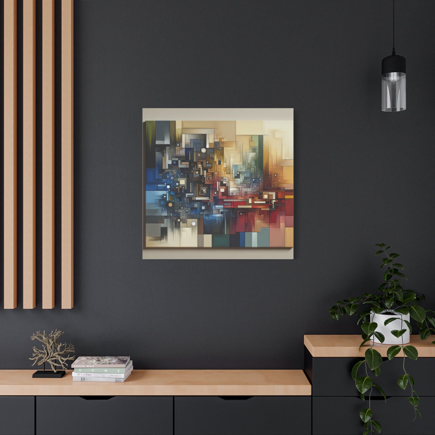 "Equilibrium Expressions" - Framed Canvas Print Colourful Wall Art