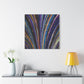 "Glimmering Abstraction" - Framed Canvas Print Colourful Wall Art