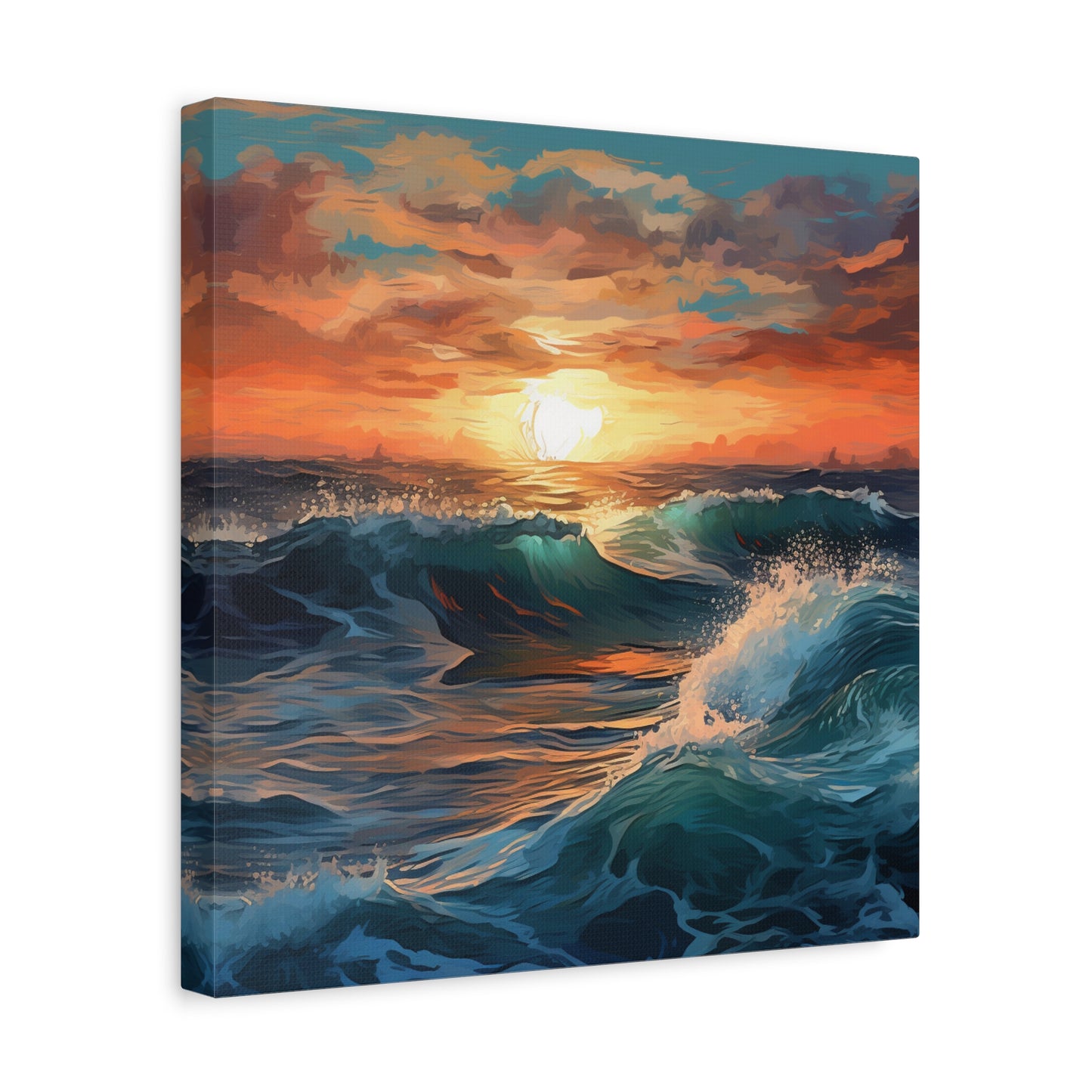 "Oceanic Vibes" - Framed Canvas Print Colourful Wall Art