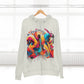 "Graffiti Chic Hoodie" - Hoodies Zip Up Long Sleeve Fleece Sweatshirts Hoodies