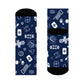 "Emoji Mania: Playful & Whimsical Crew Socks with Charming Characters and Adorable Patterns for Fun and Fashionable Feet!" - Men and Women Crew Socks Combed Athletic Sports Casual Classic