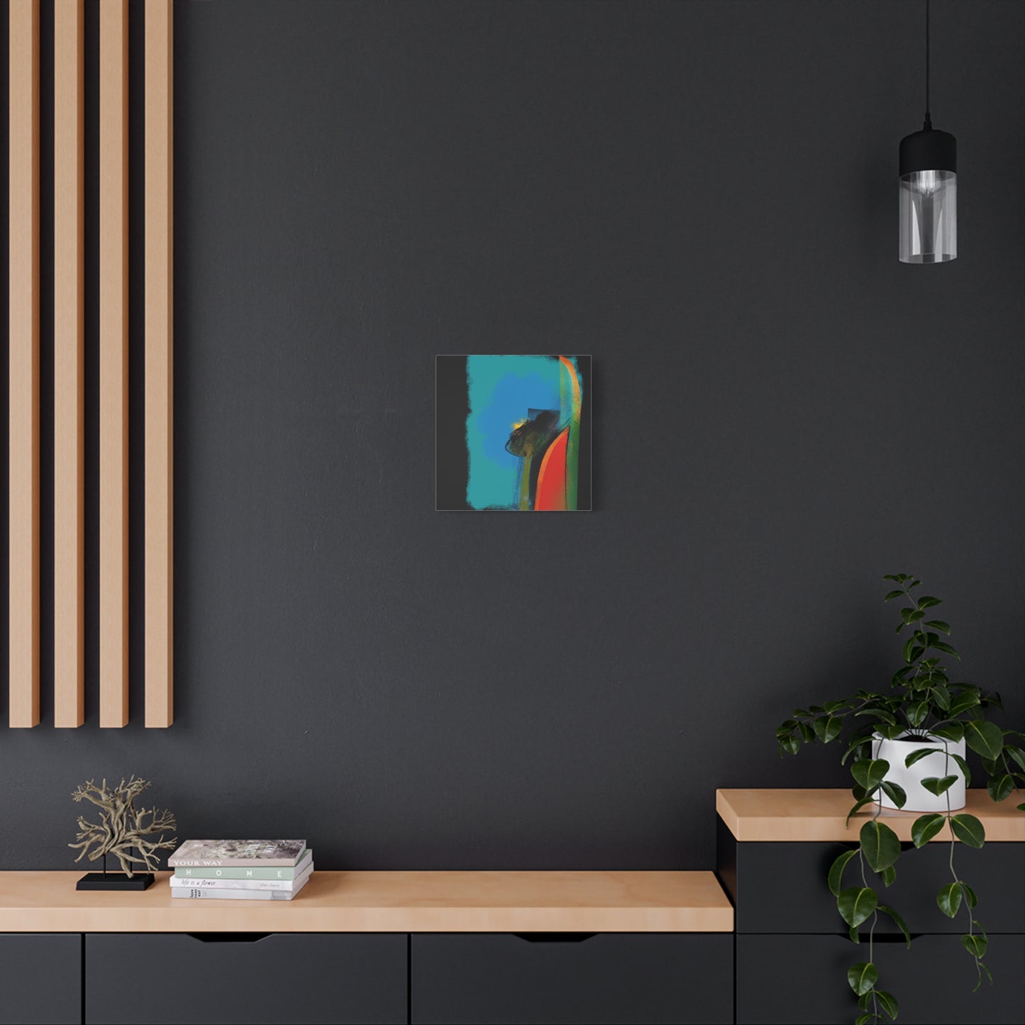 "Balanced Abstractions" - Framed Canvas Print Colourful Wall Art