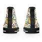 "Emoji Express High-Tops: Playful & Whimsical Sneakers for Fashionable Fun-Lovers" - High Top Trainers Fashion Sneakers