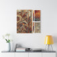 "Art Nouveau Texture Wall Print" - Framed Canvas Print Colourful Wall Art