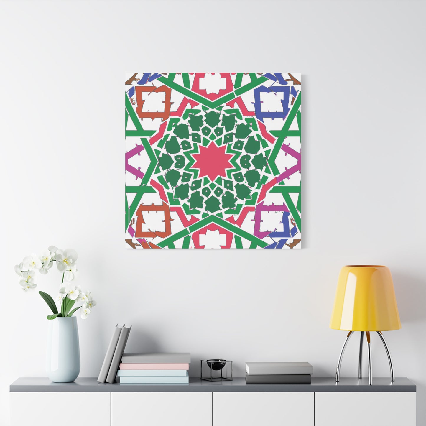 "Alhambra Visions" - Framed Canvas Print Colourful Wall Art