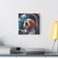 "Pawsome Space Art" - Framed Canvas Print Colourful Wall Art