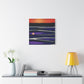 "Oceanic Geometry Sunset" - Framed Canvas Print Colourful Wall Art