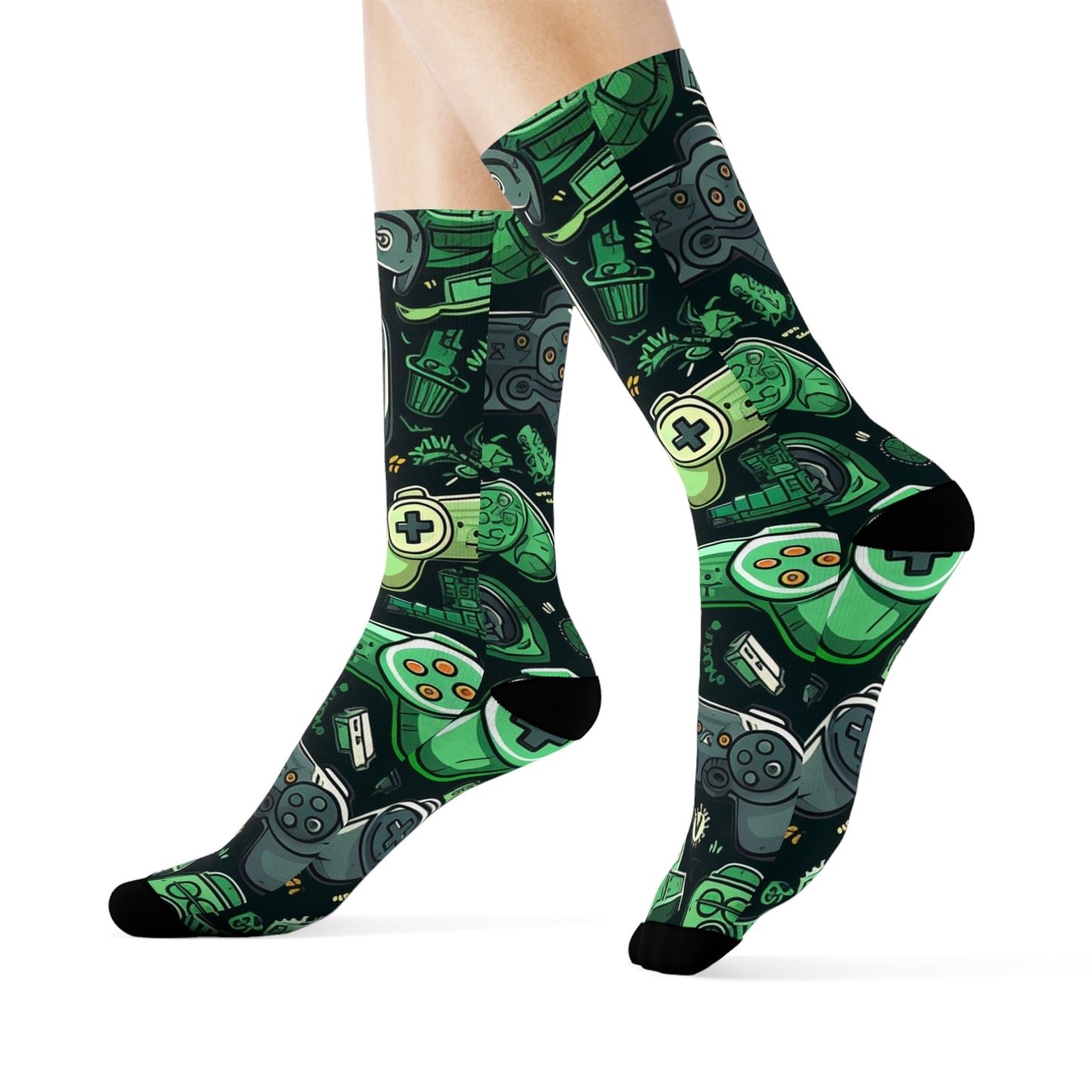 "Emojicute Crew Socks: Fun and Playful Sock Designs with Adorable Emoji and Image Patterns - Perfect for Every Mood!" - Men and Women Crew Socks Combed Athletic Sports Casual Classic