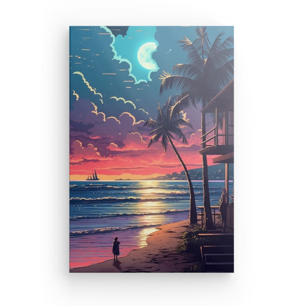 Beach Wanderer - Framed Canvas