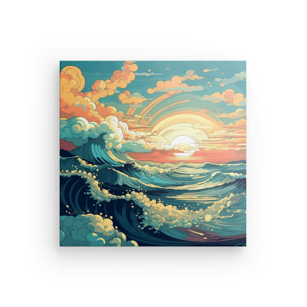 Wave Of Illusion: - Framed Canvas